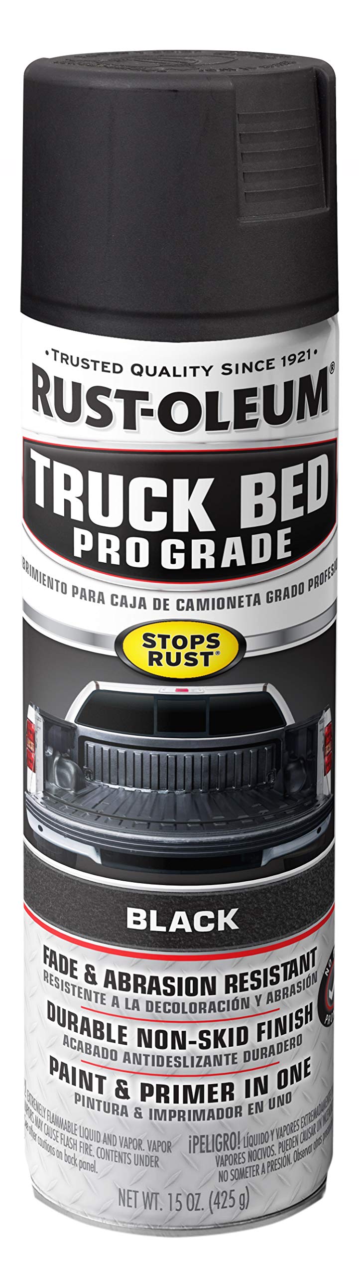 Rust-Oleum 272741 Automotive Professional Grade Truck Bed Coating Spray, 15 Oz, Matte Black