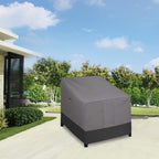 Easy-Going Waterproof Outdoor Lounge Chair Cover, Heavy Duty Patio Couch Cover, Windproof Outdoor Furniture Cover With Air Vent (1 Pack-33.5Wx31.5Dx36H Inch, Gray/Black)