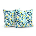 Lvtxiii Outdoor Throw Pillows 16X16 Inch Patio Waterproof Square Pillows With Piping Fade Resistant Accent Pillow For Spring Sum