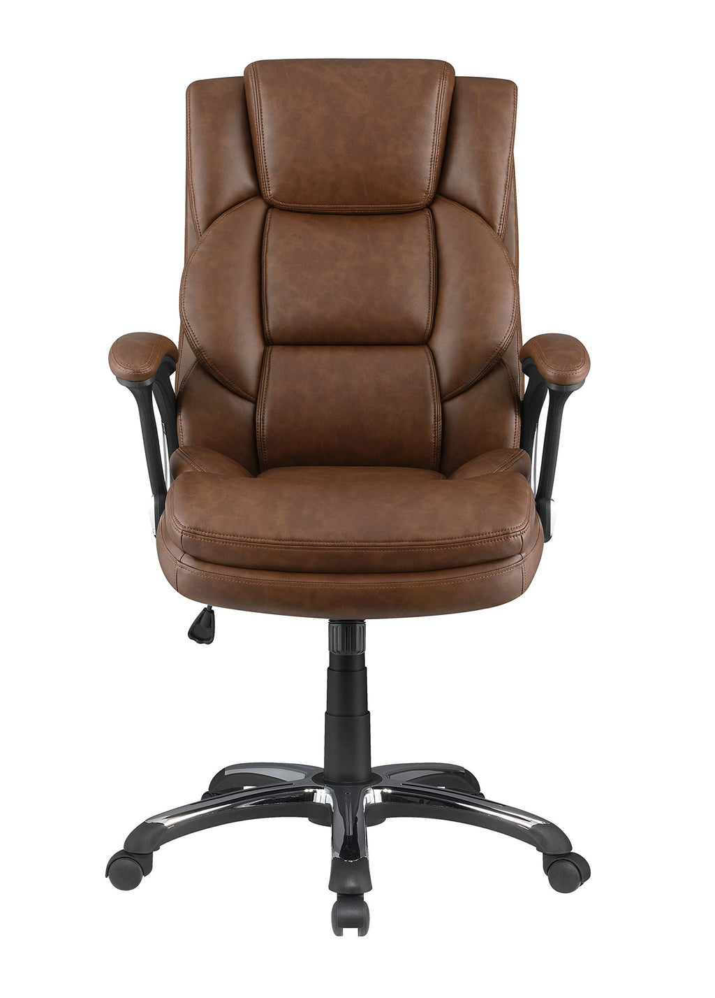 Coaster Home Furnishings Adjustable Height Office Chair with Padded Arm Brown