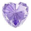 Purple Crystal Diamonds Paper Weights With Gift Box, 80Mm Heart Shape Real Crystal Diamond Glass Gems Paperweight, Big Diamonds