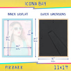 Icona Bay 11X14 Picture Frame, Pastel Blue Solid Wood Scandinavian Style Frame For Photo, Pizzazz Collection