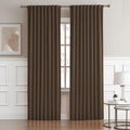 DUALIFE Blackout Curtains/Drapes 96 Inches Long, Light Blocking Privacy Draperies,52 inches by 96 inch,2 Panels,Brown