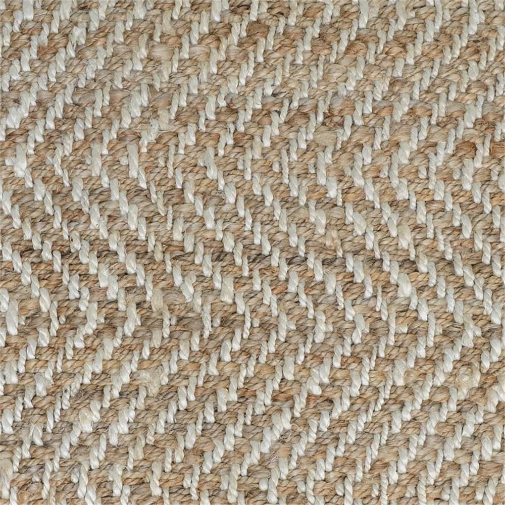 Kosas Home Chevron 108X144 Natural Jute Herringbone Area Rug In Natural/Ivory