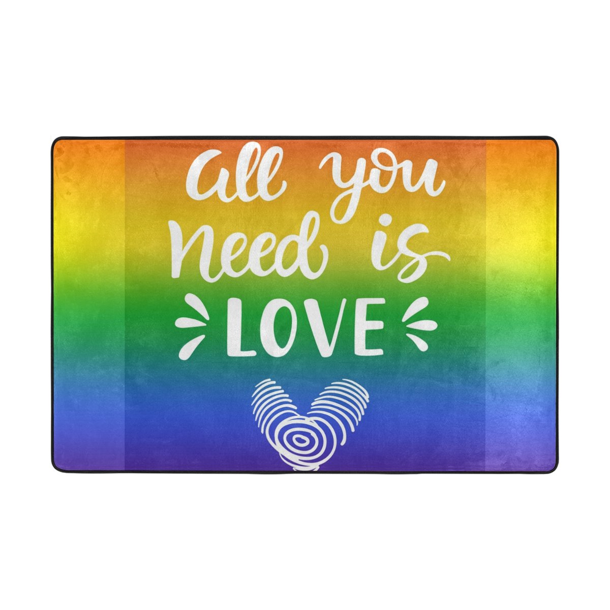 My Little Nest Area Rug All You Need Is Love Lightweight Doormat 2' X 3', Memory Sponge Indoor Outdoor Decor Carpet For Entrance Living Room Bedroom Office Kitchen Hallway