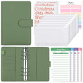 Skydue Budget Binder With 8Pcs Zipper Envelopes,Money Organizer For Cash With 12Pcs Expense Sheets & 24 Rose Gold Sticky Labels
