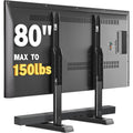 Universal Table Top TV Stand Base for 24-80 inch LCD LED TVs, TV Legs with Height Adjustment and Cable Management Hold up to 150