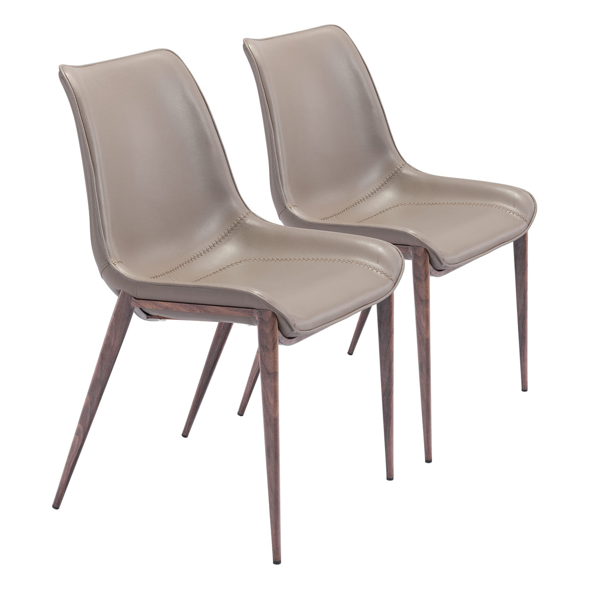 Magnus Dining Chair (Set Of 2) Gray & Walnut