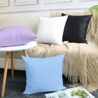 4-Pack 100% Cotton Comfortable Solid Decorative Throw Pillow Case,Thmyo Square Cushion Cover Pillowcase Sublimation Blank Pillow Covers Diy Throw Pillowcase For Sofa(20X20 Inch/ 50X50Cm,Light Purple)
