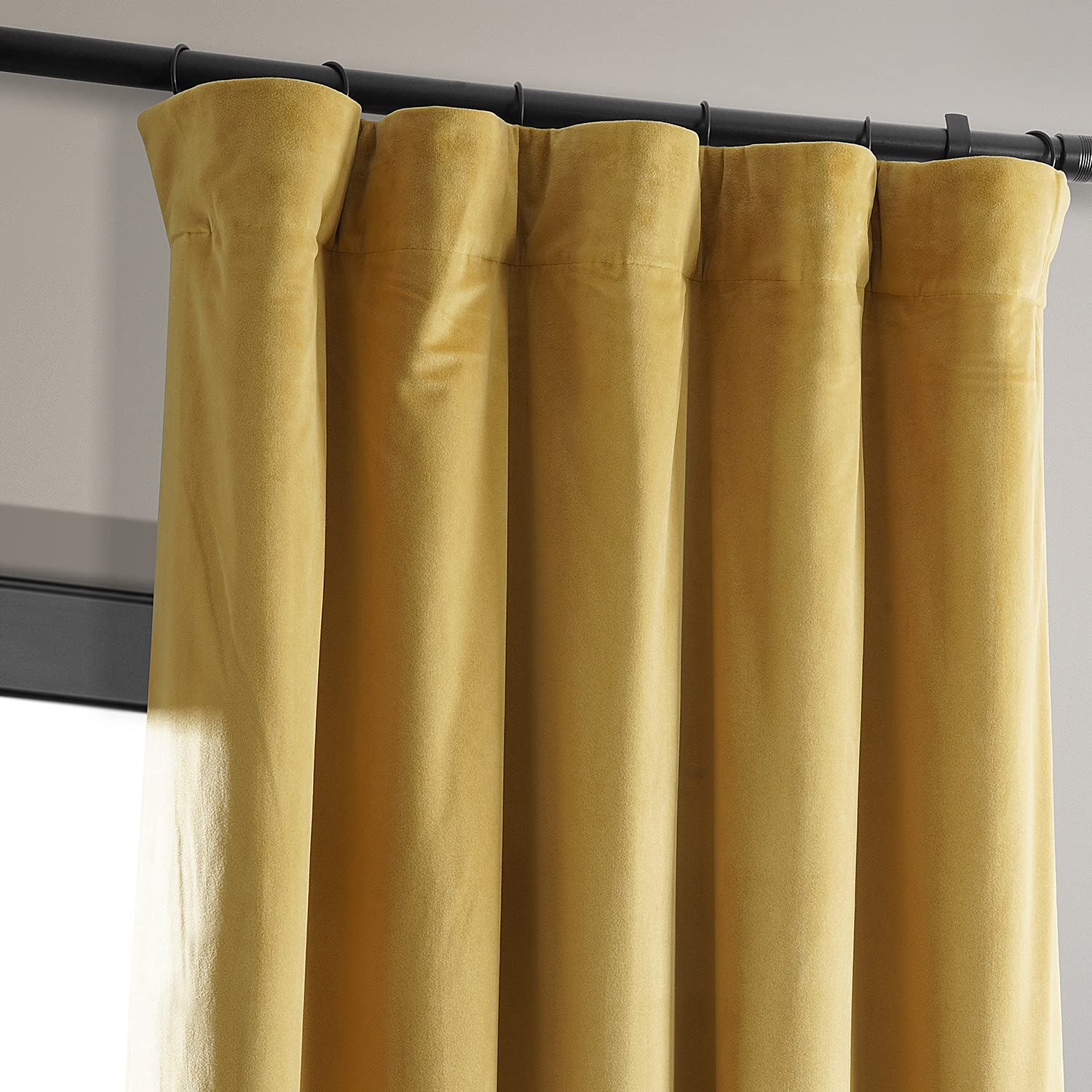 Hpd Half Price Drapes Signature Velvet Thermal Blackout Curtains For Living Room 120 Inch Long (1 Panel) Rod Pocket Insulated Blackout Curtains For Bedroom Window Curtains, 50W X 120L, Fool'S Gold