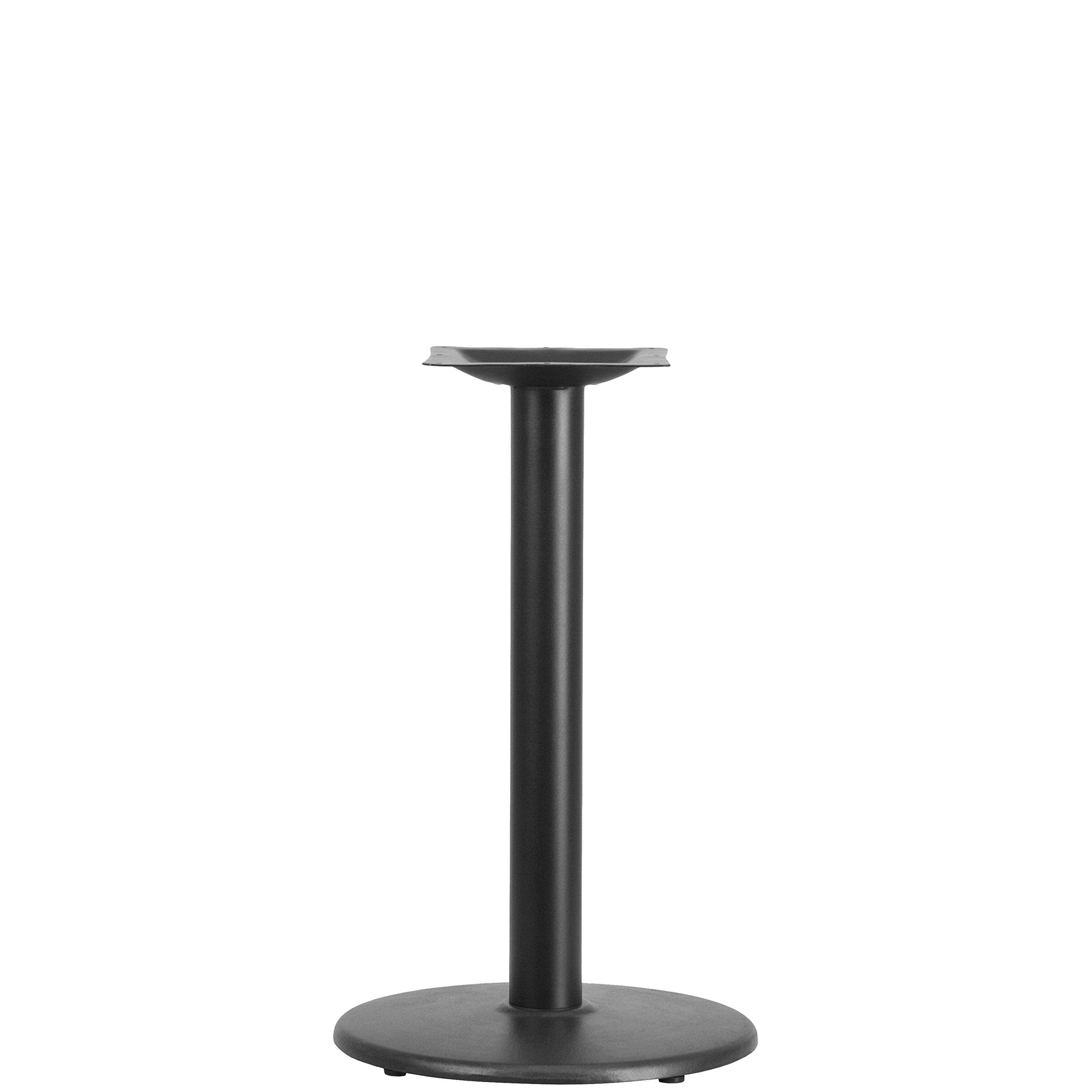 Flash Furniture Beverly 18&quot; Round Restaurant Table Base with 3&quot; Diameter Table Height Column, Commercial Cast Iron Restaurant Round Table Base, Black