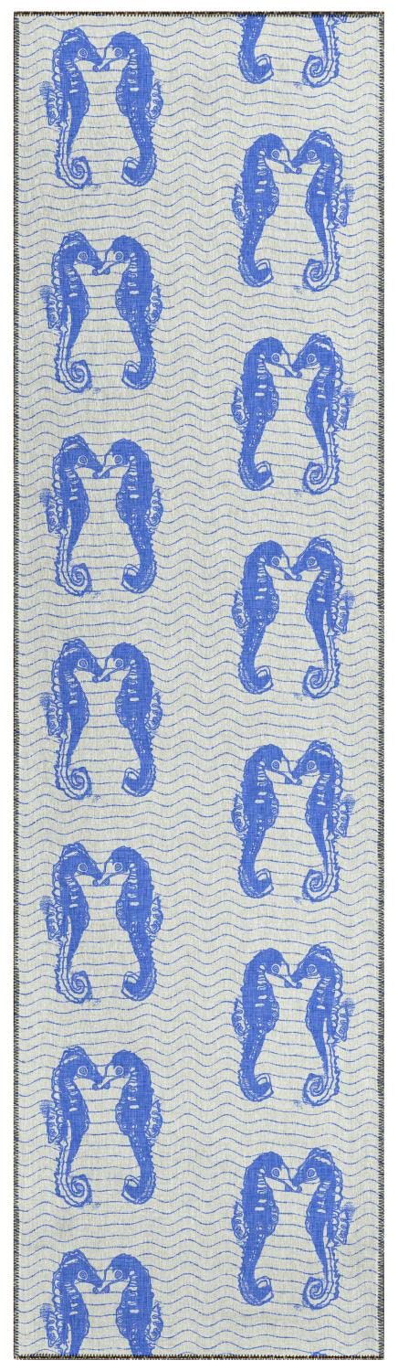 Dalyn Seabreeze Sz15 Navy Washable 2'3" X 7'6" Runner Rug Sz15Na2X8
