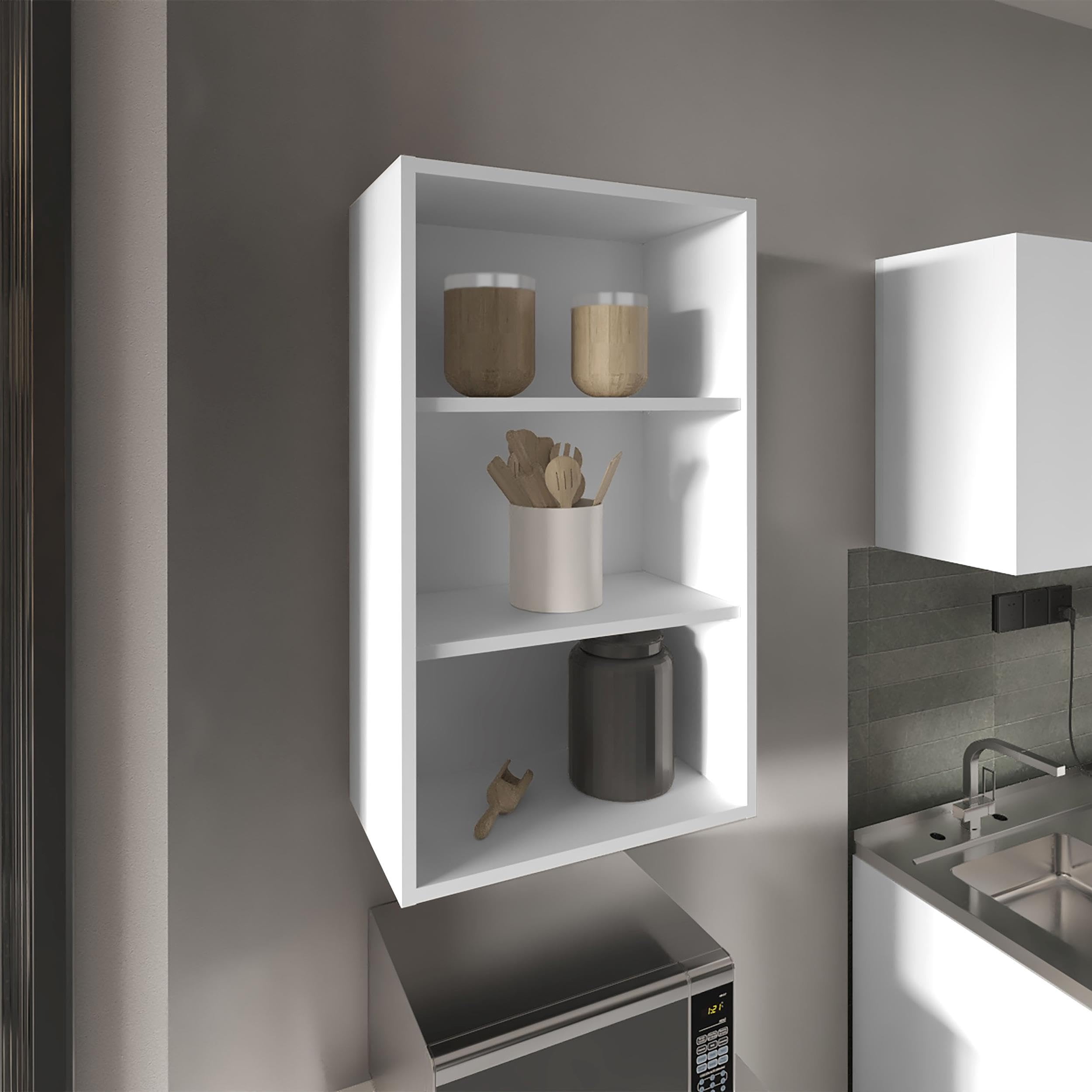 Depot EShop Kaltag Wall Cabinet 3 Shelves White