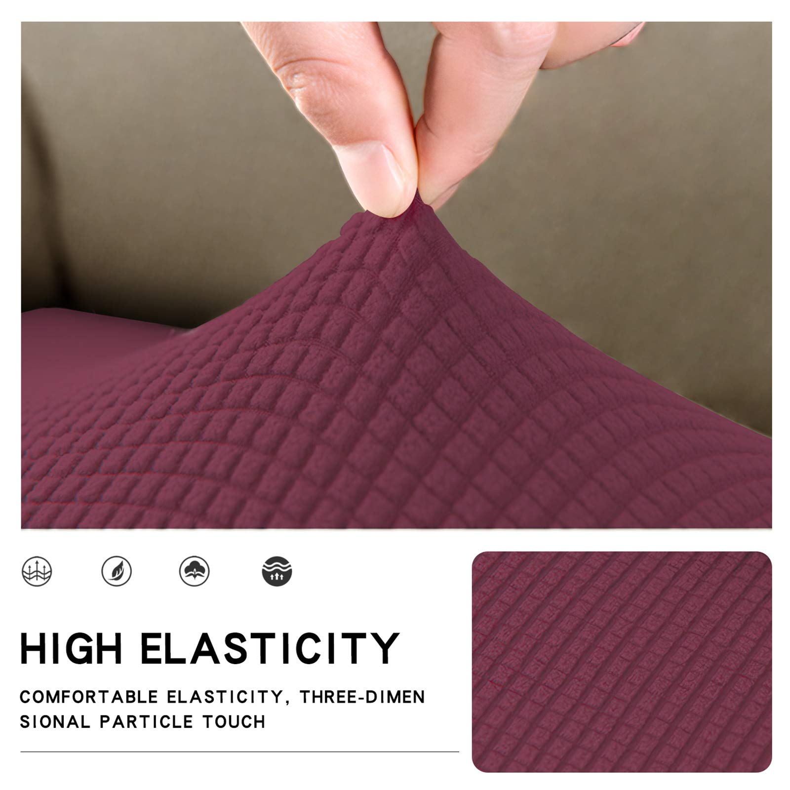 Easy-Going Stretch Cushion Cover Sofa Cushion Furniture Protector Sofa Seat Sofa Slipcover Sofa Cover Soft Flexibility With Elastic Bottom( Sofa Cushion,Greyish Green)