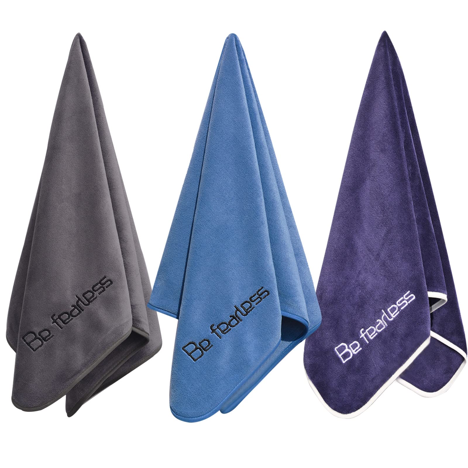 Wuwahold Microfiber Gym Towels Bigger Size Super Soft for Exercise Fitness, Sports, Workout, 380-GSM 15-Inch x 31-Inch Quick-Dry