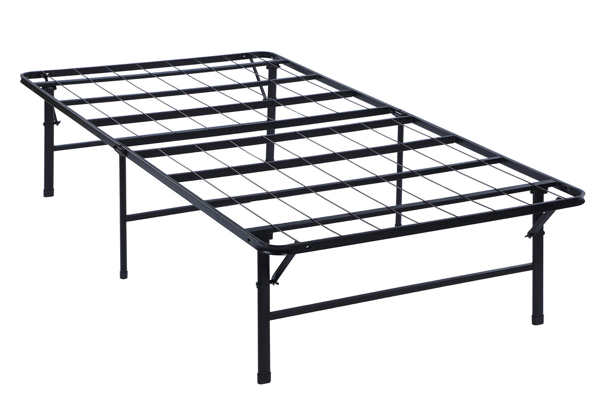 Coaster Home Furnishings Mabel 14 Inch High Queen Size Heavy Duty Sturdy Steel Foldable Metal Bed Frame Mattress Support Black 305957Q