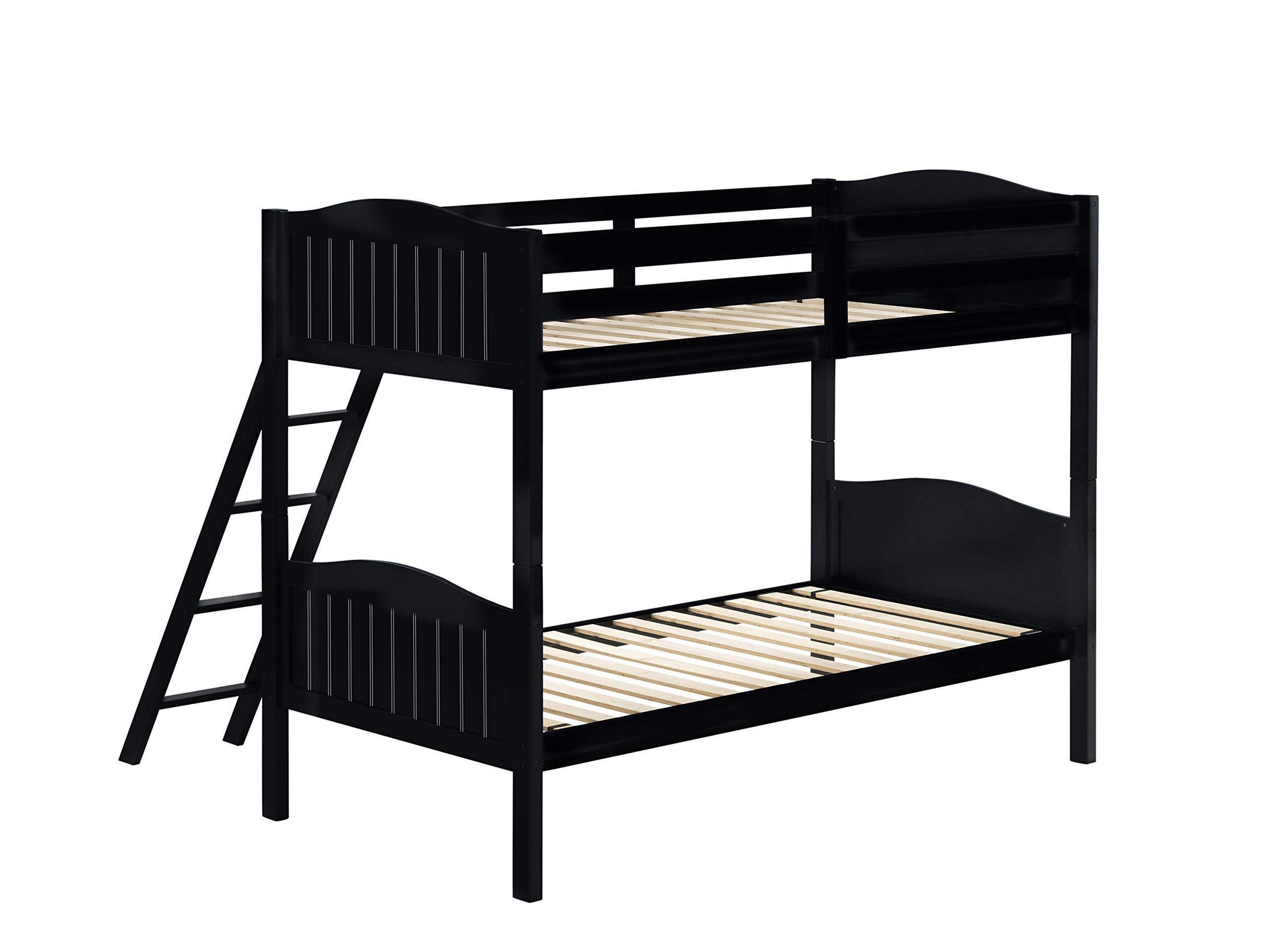 Coaster Home Furnishings Littleton Twin Over Twin Bunk Bed with Ladder Black