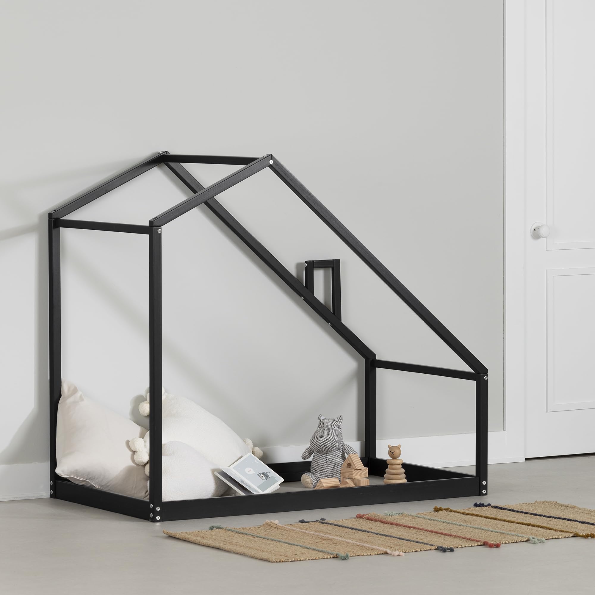 South Shore Ohana House Bed for The Playroom, Toddler, Black