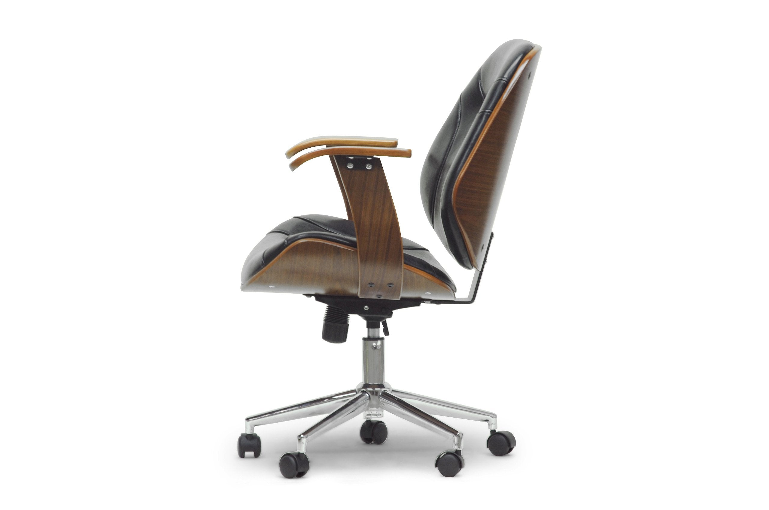 Baxton Studio Rathburn Modern Office Chair, Walnut/Black