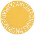 Topotdor Round Kids Play Rug Alphabet Nursery Area Rug Extra Large Soft Crawling Play Mat For Children Toddlers Bedroom (47 Inch, Yellow)