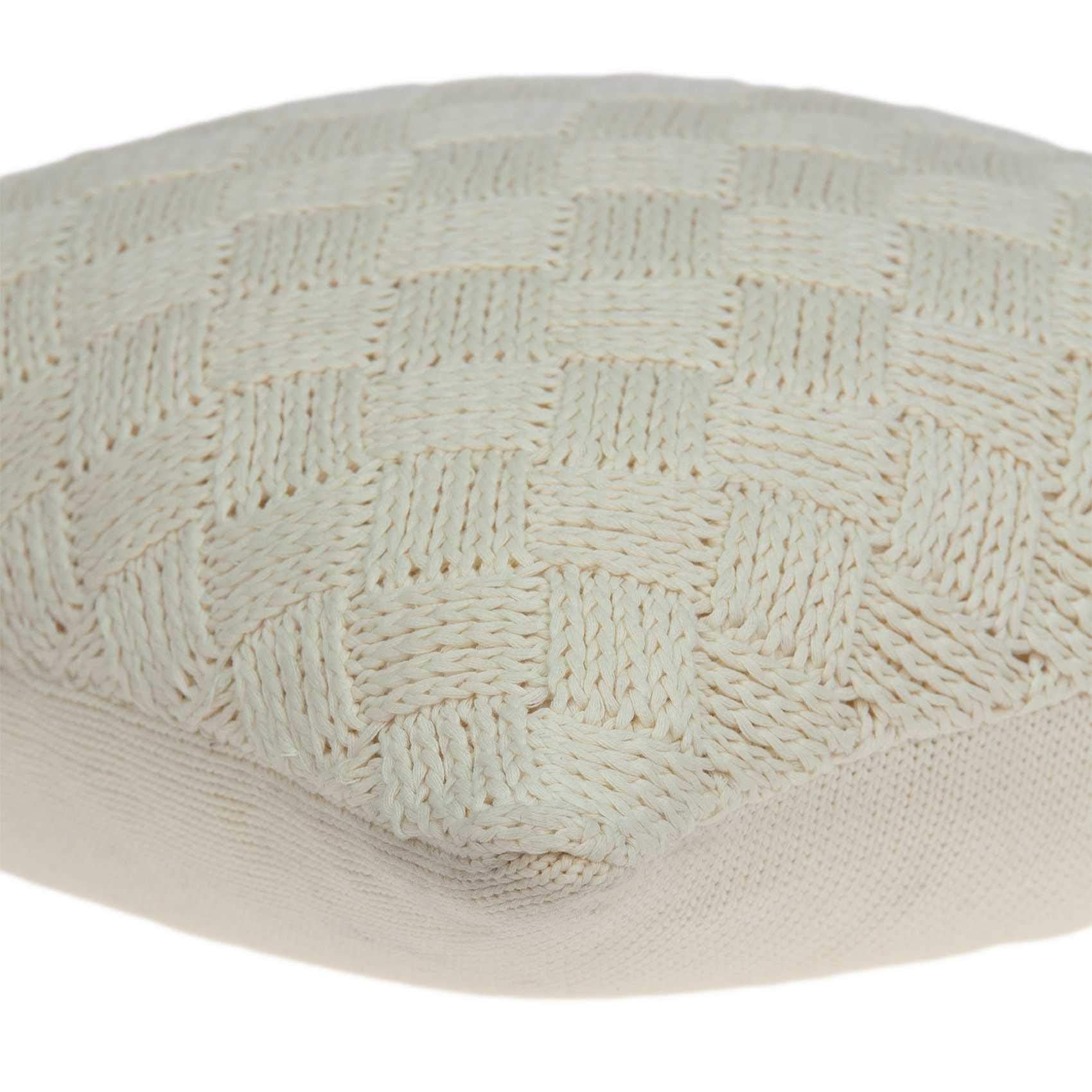 HomeRoots 100% Cotton Parkland Collection Caden Transitional Beige Pillow Cover with Down Insert