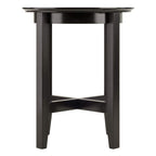 Ergode Deluxe Wood Sasha Accent Table | Sleek Curved Design | Ample Storage | Black Finish | Multiple Finishes Available | Assembly Hardware Included | 20' W x 20' D x 27' H (92118-VV)