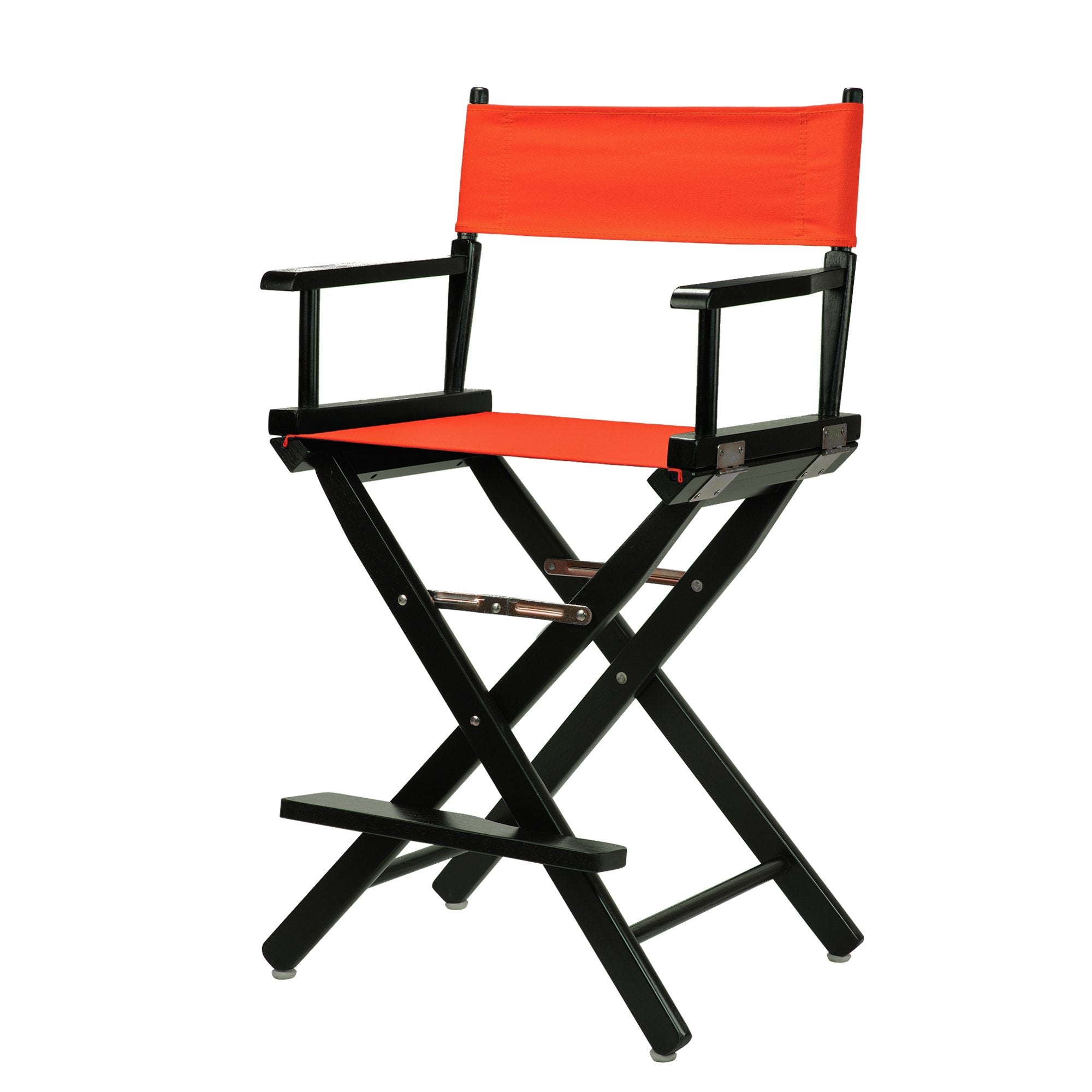 Casual Home 24" Director's Chair Black Frame-with Orange Canvas, Counter Height