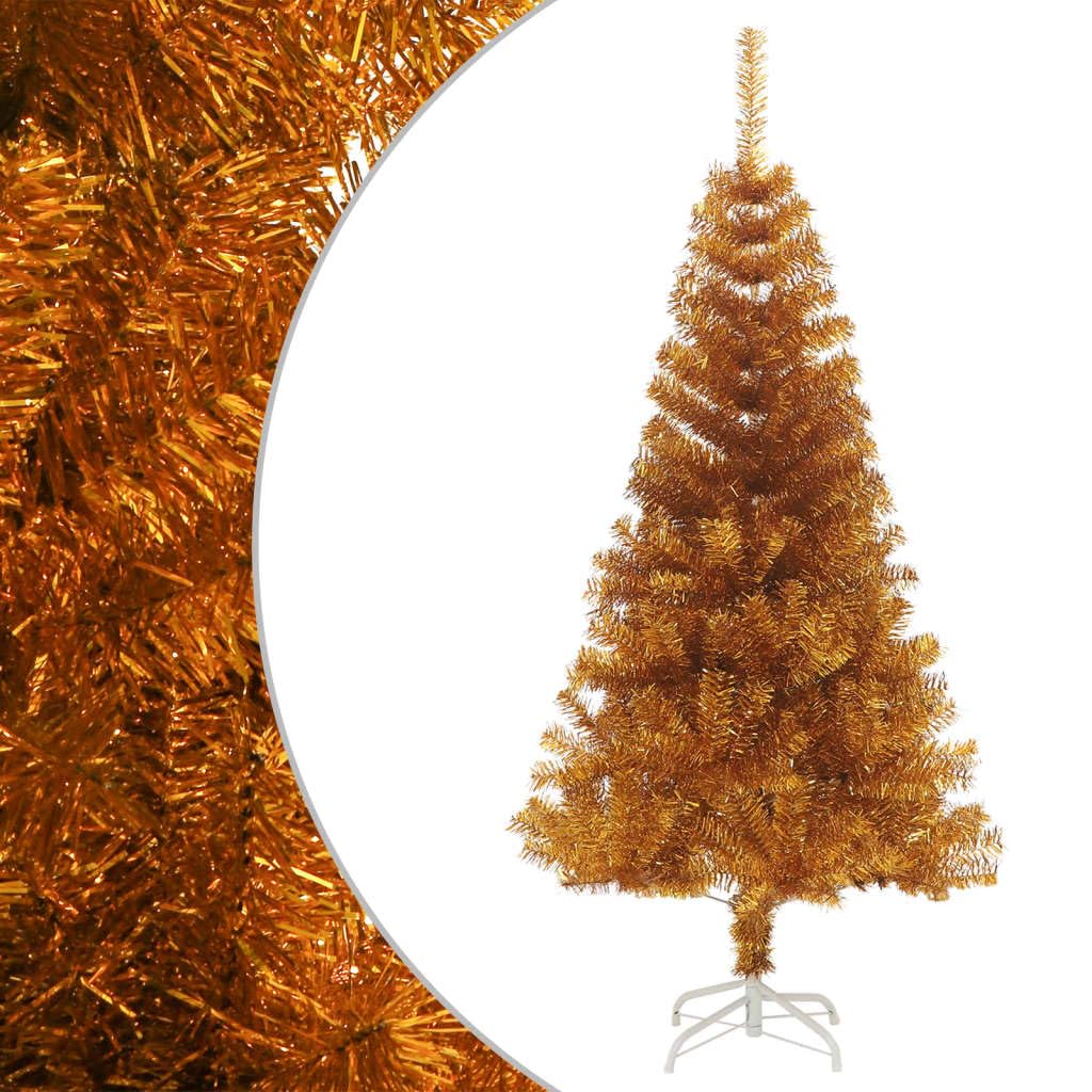 vidaXL Artificial Christmas Tree with Stand Gold 47.2&quot; PET