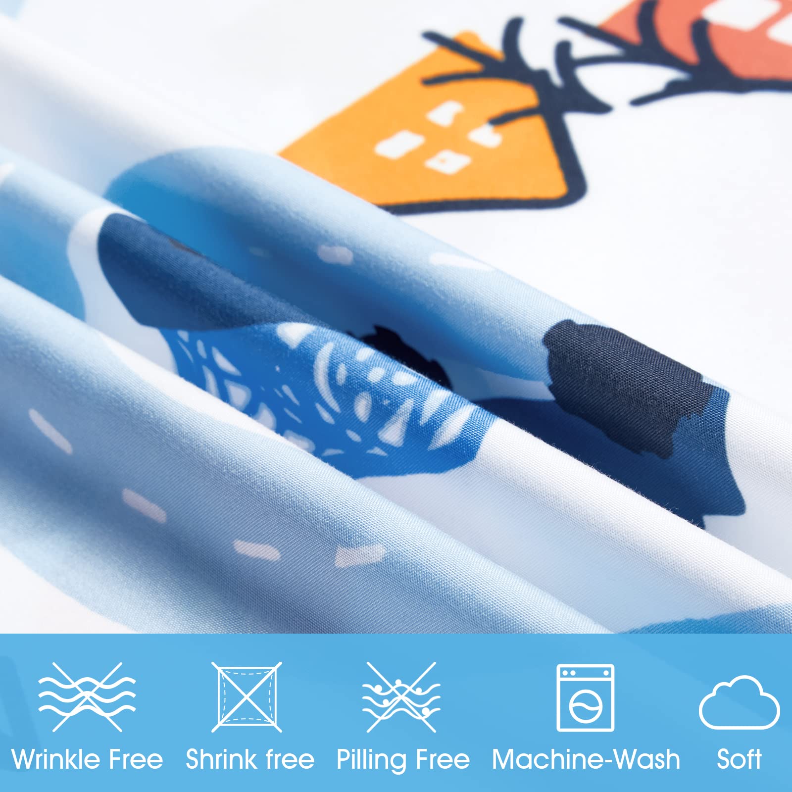 Bysure Twin Sheets Set Kids(Car Trace, Blue), 3 Pieces Easy Fit Deep Pocket Sheets Set, Breathable Wrinkle-Free Microfiber Beddi