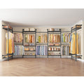 Timate U3 U Shape Garment Rack Heavy Duty Clothes Rack for Hanging Clothes, Expandable Industrial Pipe Clothing Rack Wall Mounte