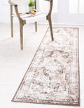 Unique Loom Sofia Collection Area Rug - Salle Garnier (3 3 x 16 5 Runner, Light Brown/ Brown)