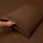 Clara Clark Cal King Sheets, 6 Piece Set - Hotel Luxury Sheets For Cal King Size Bed, Super Soft Bedding Sheets & Pillowcases, Cal King Size Sheets, Chocolate Brown