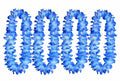 ALIMITOPIA Hawaiian Hula Leis Dance Wreath Garland Artificial Flowers Fabric Neck Loop for Luau Party Costumes (Blue;4pcs)