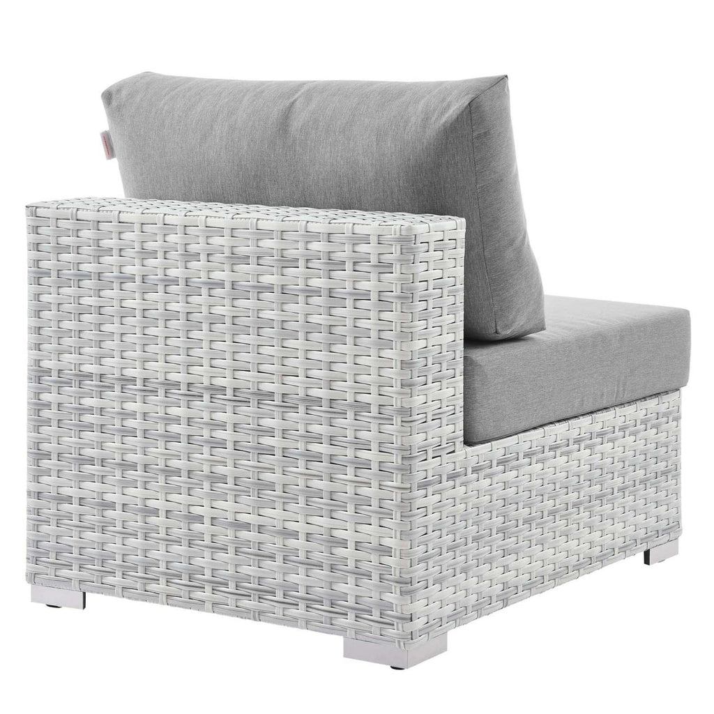 Modway EEI-4298-LGR-GRY Convene Outdoor Patio Chair Armless, Light Gray Gray