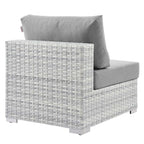 Modway EEI-4298-LGR-GRY Convene Outdoor Patio Chair Armless, Light Gray Gray