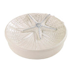 Avanti Linens - Soap Dish, Seashell Inspired Bathroom Accessories, Guest Bathroom Essentials (Sequin Shell Collection)