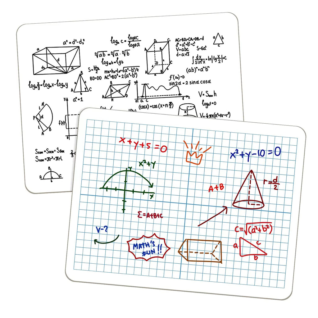Xy Axis Graph Dry Erase Board, 9' X 12' Double-Sided Coordinate Grid Whiteboard, Math Manipulatives For Students, Classroom An