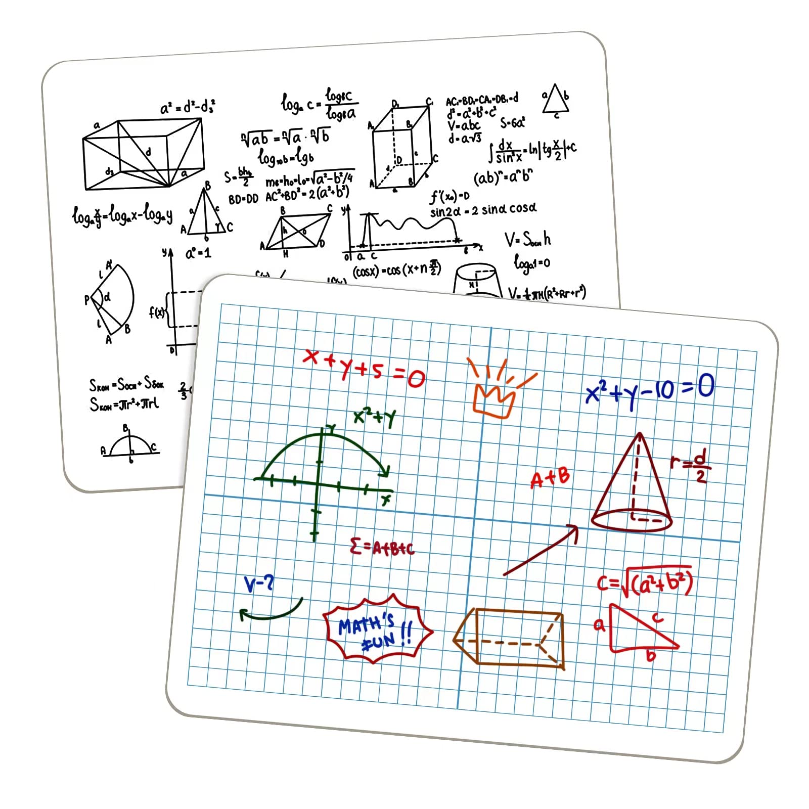 Xy Axis Graph Dry Erase Board, 9' X 12' Double-Sided Coordinate Grid Whiteboard, Math Manipulatives For Students, Classroom An
