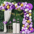 Birthday Decoration Combo Pack | Balloon Arch Kit With Foil Backdrop, Rainbow Balloons & Banner | Party Decor For Baby Boys, Gir