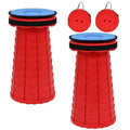 FXKS 2 Pack Upgraded Collapsible Stool Folding Stool with Cushion,Retractable Folding Stool Max Load Capacity 400lbs, Portable T