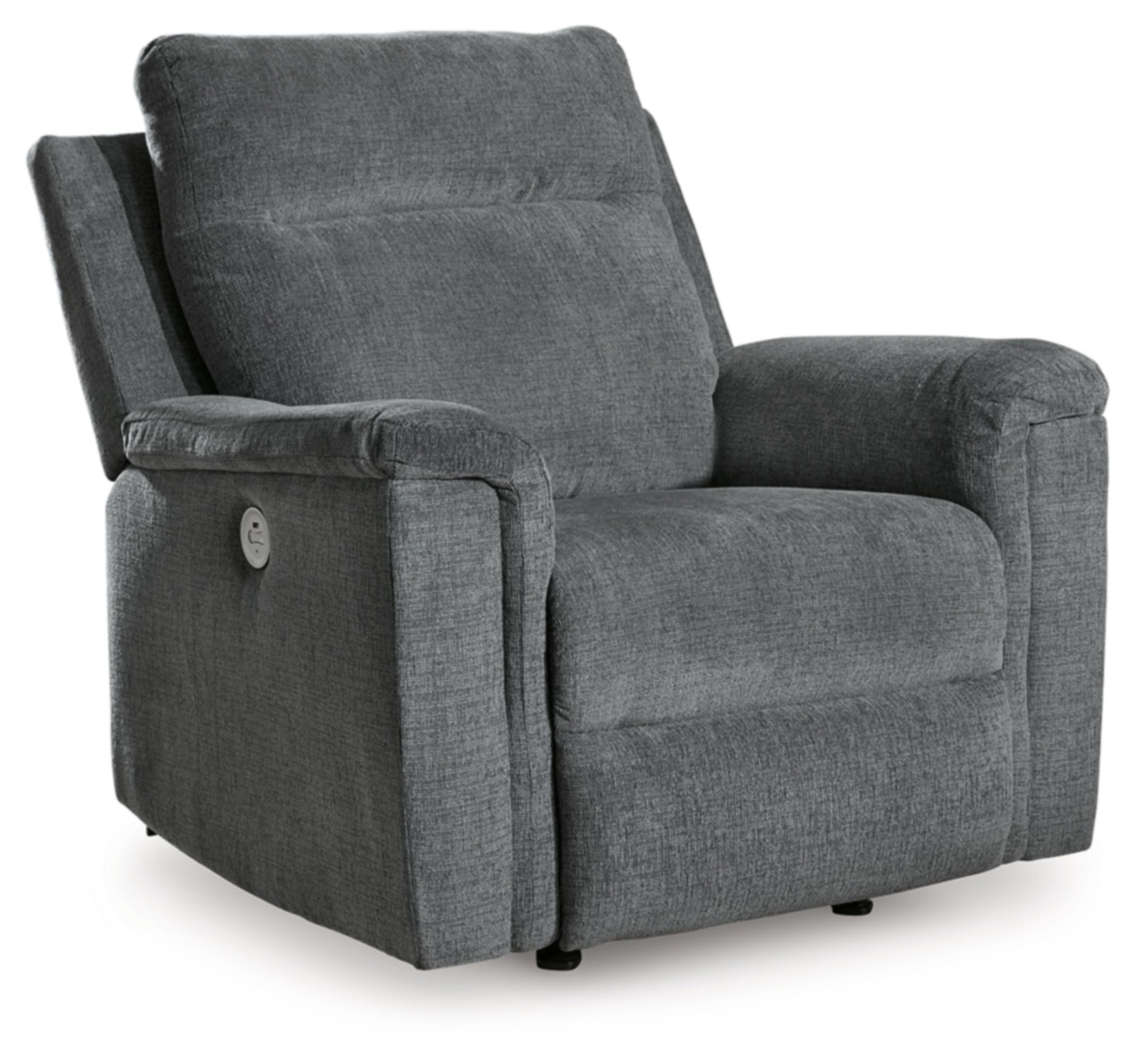 Signature Design By Ashley Barnsana Casual Power Recliner With Rocking Motion And Usb Port, Gray
