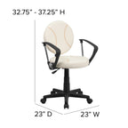 Flash Furniture Jonathan Baseball Swivel Task Office Chair with Arms