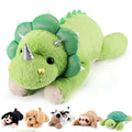 Gnomantic Triceratops Weighted Stuffed Animals - 22 Inch 4.5 Pounds Weighted Plushies Dinosaur Stuffed Animals - Big Dino Plush