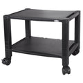 Kantek Mobile Printer Stand, Extra Wide, 2 Shelf, Under Desk, 20'X13.25'X14.125', Adjustable Height, Cable Management, Desk S