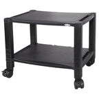 Kantek Mobile Printer Stand, Extra Wide, 2 Shelf, Under Desk, 20'X13.25'X14.125', Adjustable Height, Cable Management, Desk S