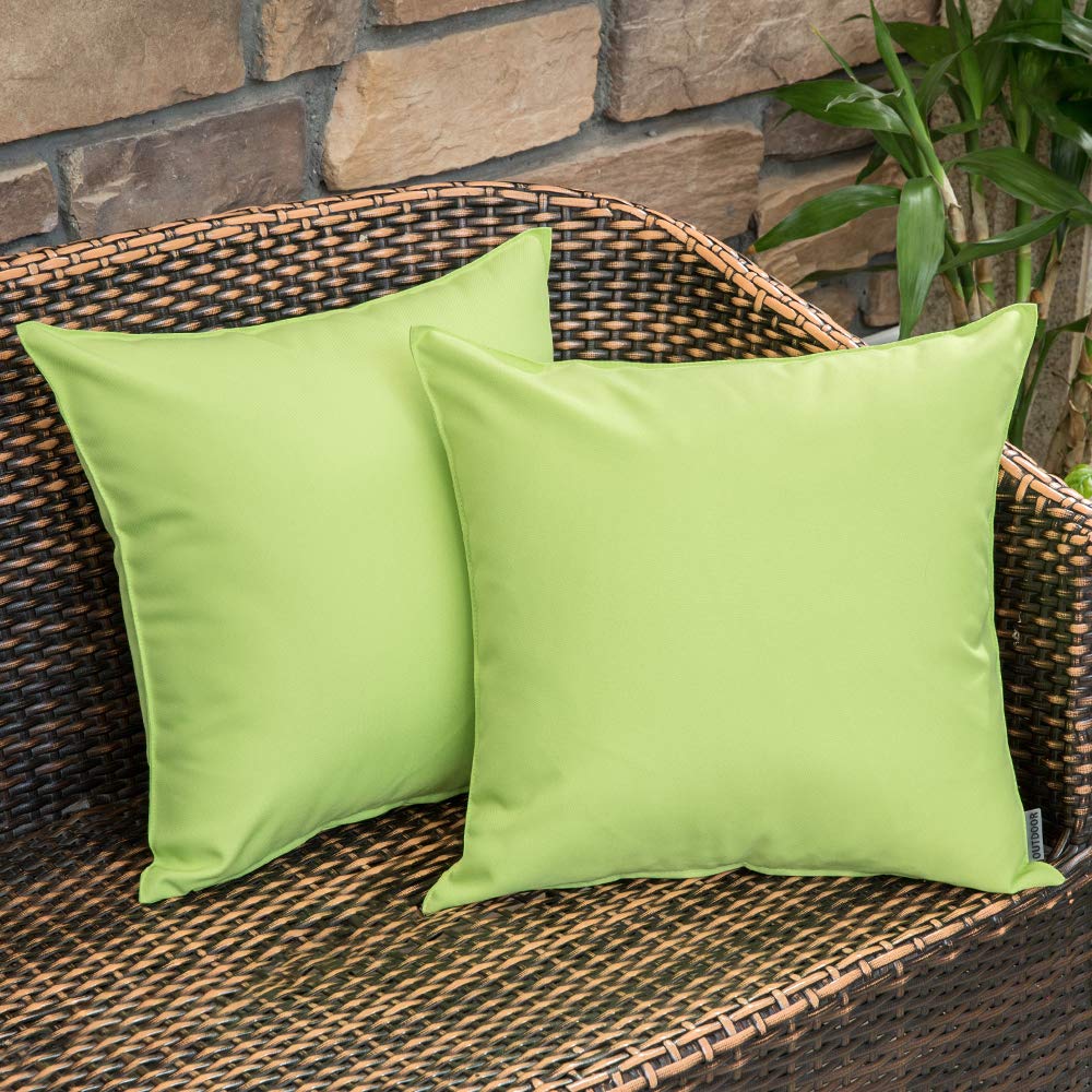 Miulee Pack Of 2 Decorative Pillow Covers Square Cushion Sham Throw Pillowcase Shell Waterproof For Spring Indoor Couch Chair So