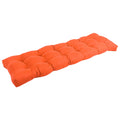 Blazing Needles Microsuede Tufted Bench Cushion, 55 x 19, Tangerine Dream