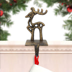 Ppnzqaut Retro Christmas Stocking Holders 4-Pack Indoor Christmas Stocking Hangers For Mantel Fireplace Christmas Decorations St