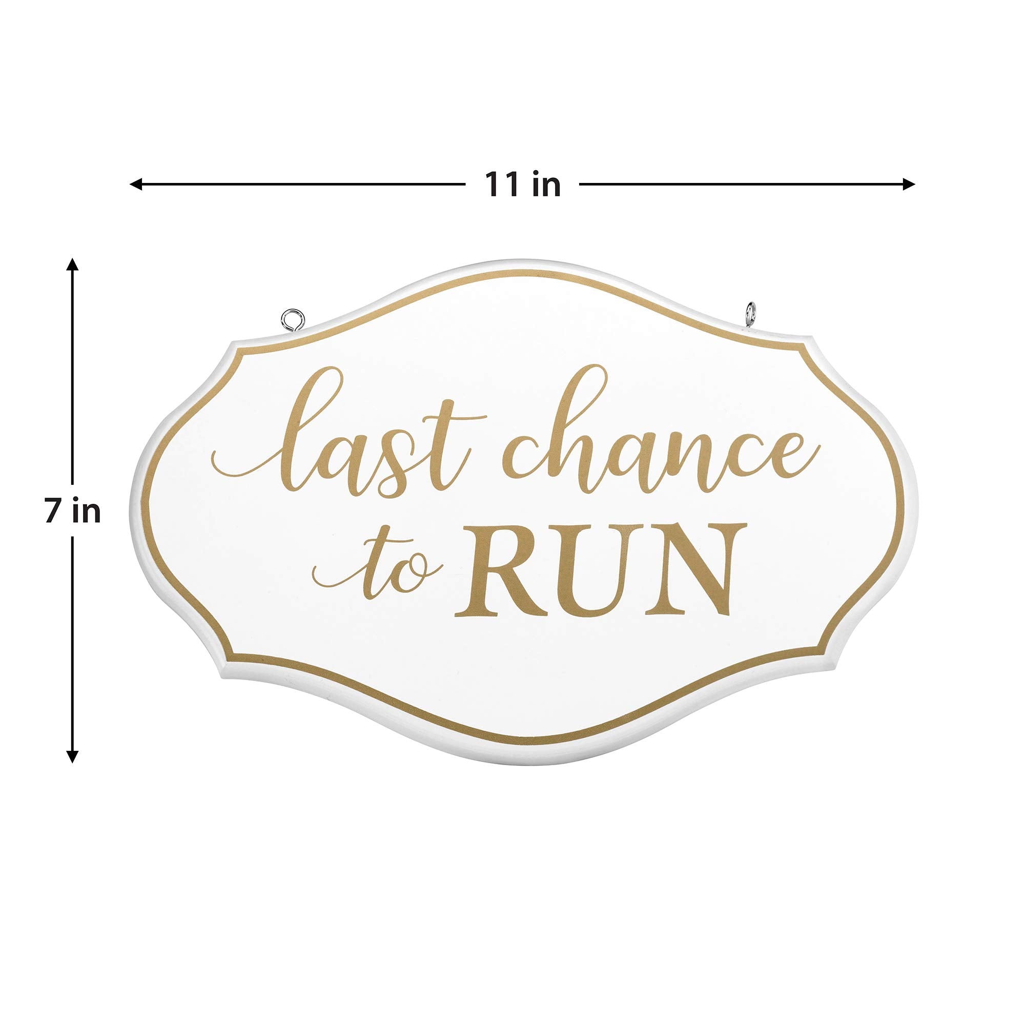 Lillian Rose Flower Girl Ring Bearer To Run Sign, 0.75'X11.75'X7.75', White