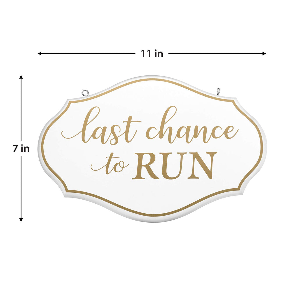 Lillian Rose Flower Girl Ring Bearer To Run Sign, 0.75'X11.75'X7.75', White
